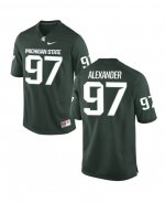 Men's Michigan State Spartans NCAA #97 Justice Alexander Green Authentic Nike Stitched College Football Jersey HR32T23LJ